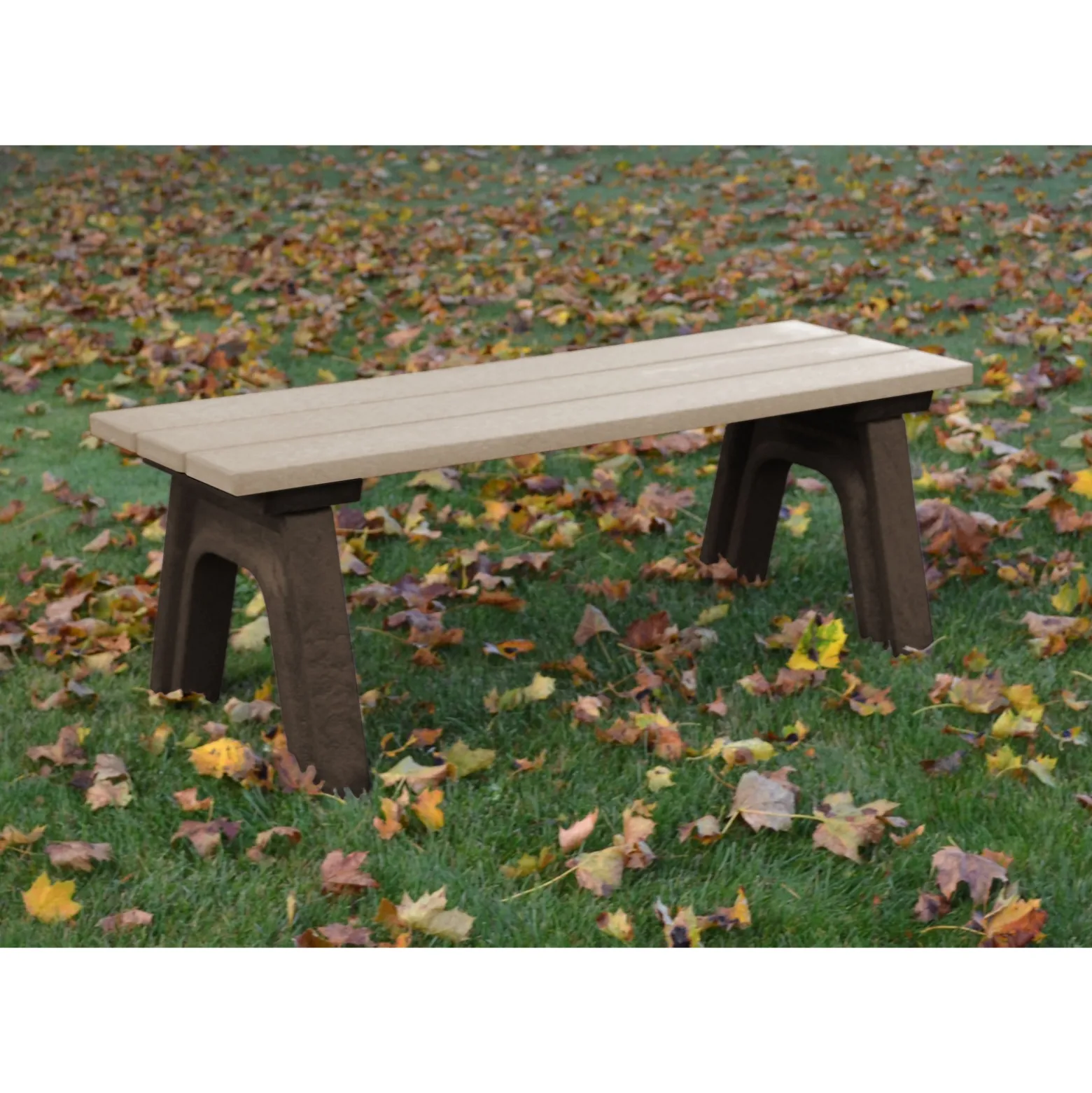 Recycled Plastic Economy Outdoor Bench - 4 Ft