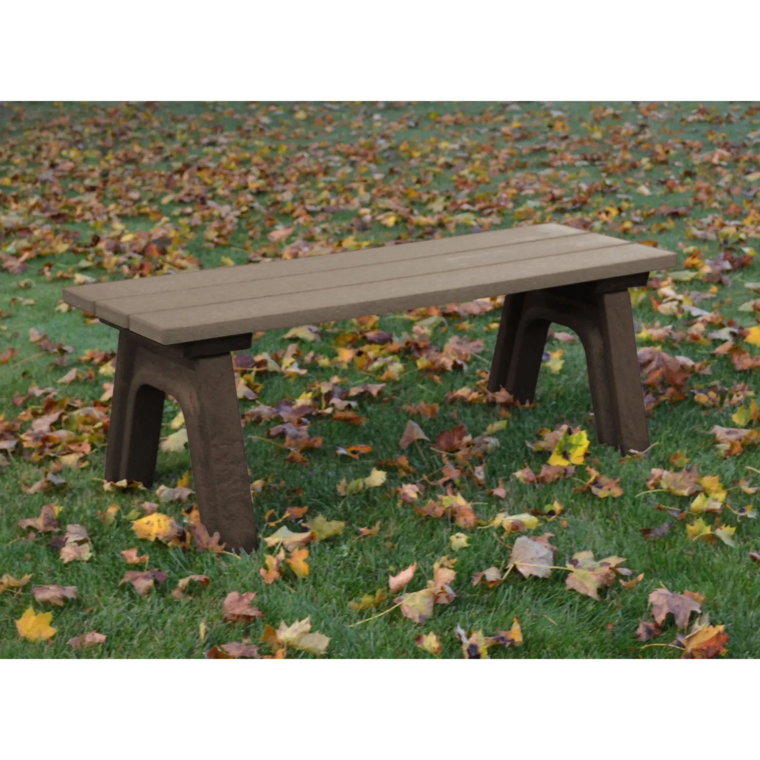 Recycled Plastic Economy Outdoor Bench - 4 Ft