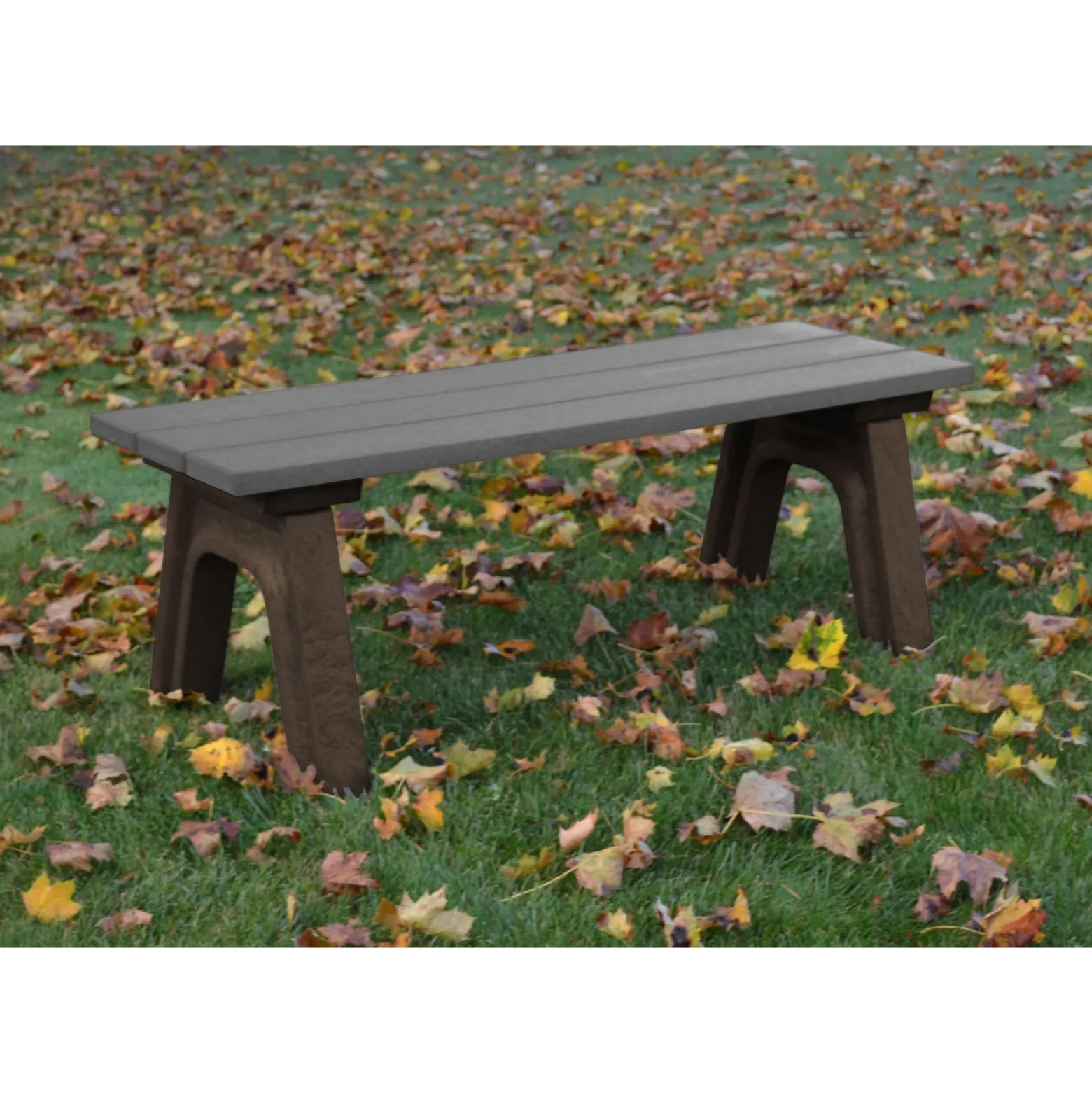 Recycled Plastic Economy Outdoor Bench - 4 Ft