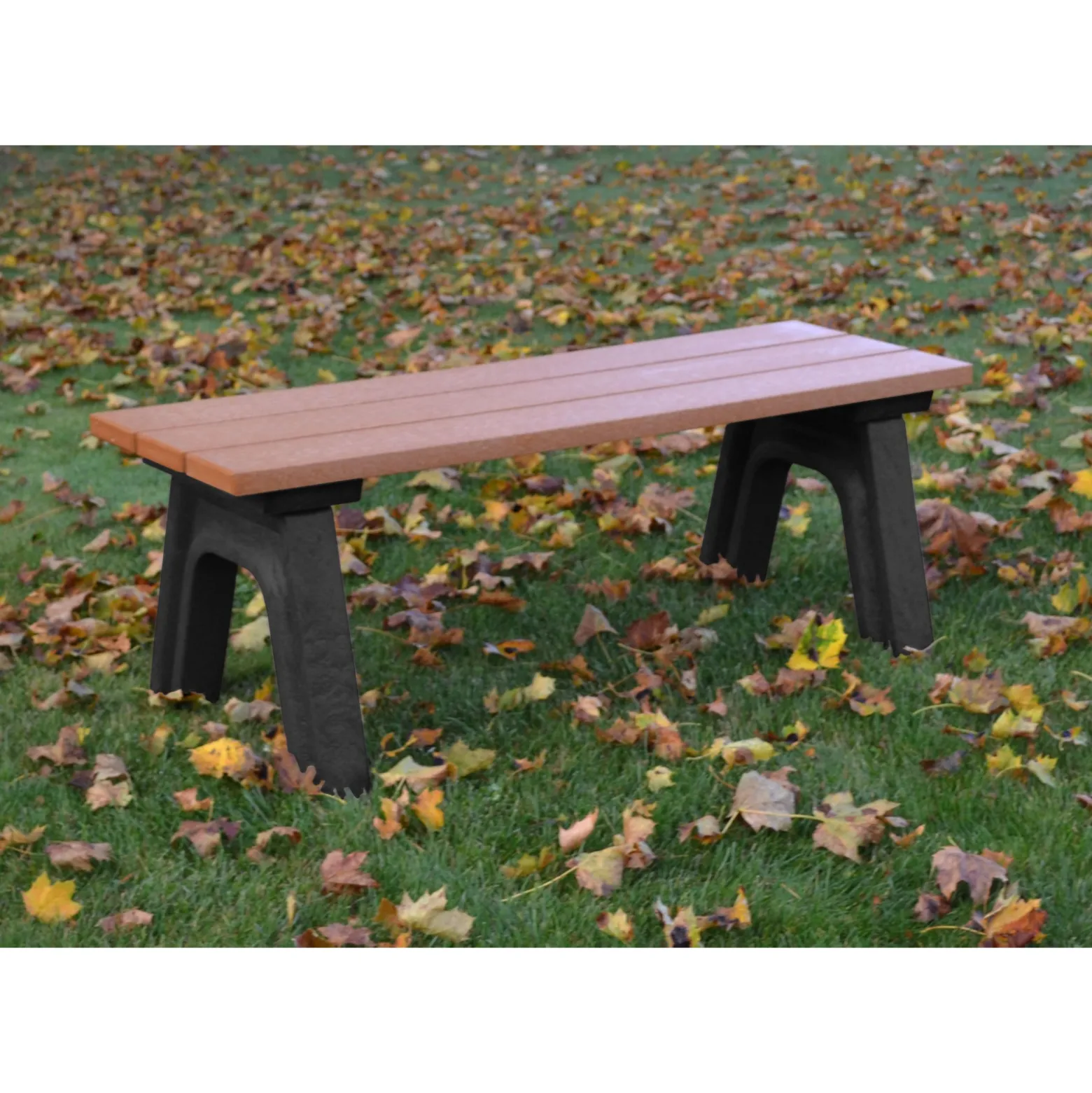 Recycled Plastic Economy Outdoor Bench - 4 Ft