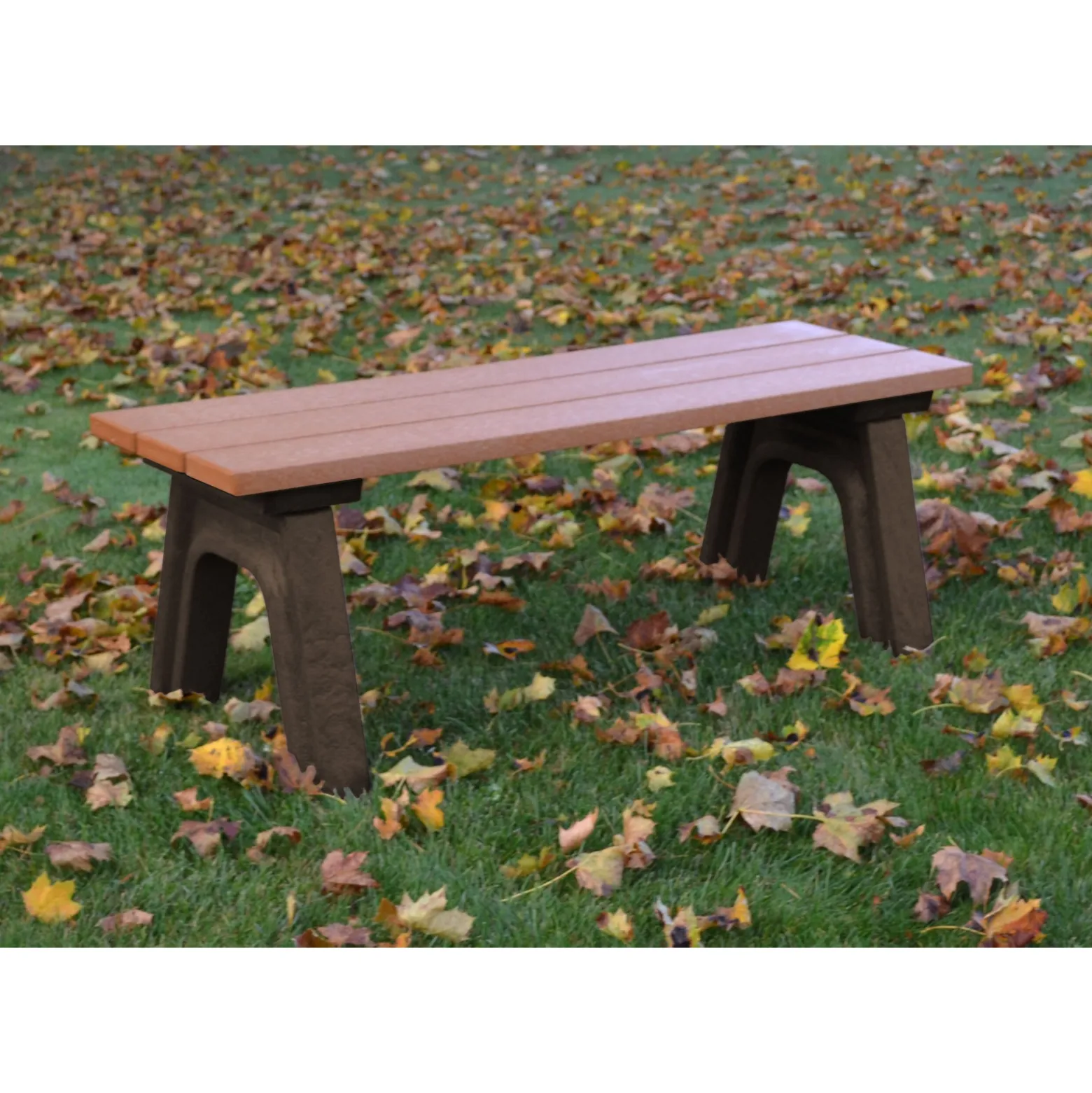 Recycled Plastic Economy Outdoor Bench - 4 Ft