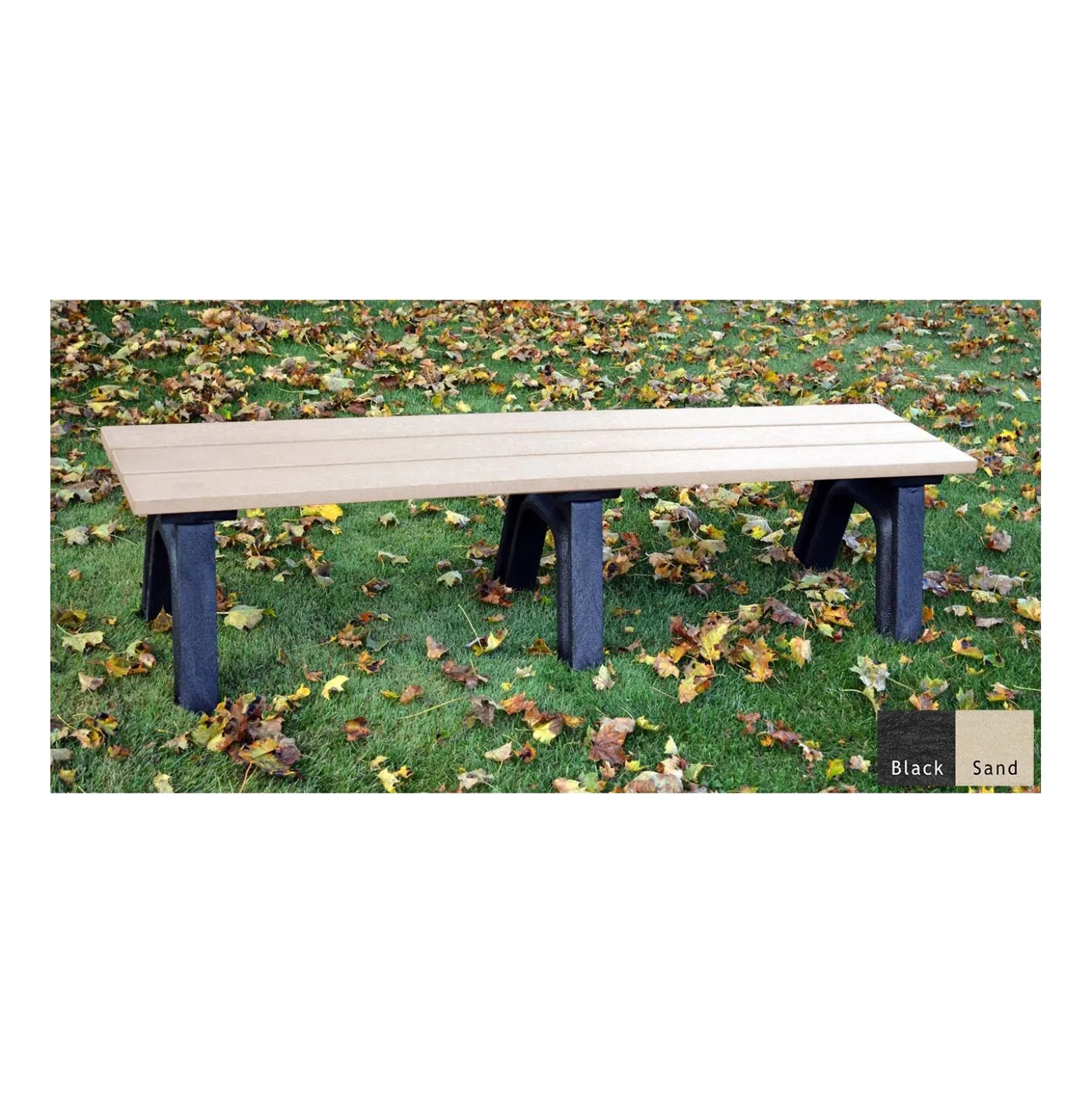 Recycled Plastic Economy Outdoor Bench - 6 Ft