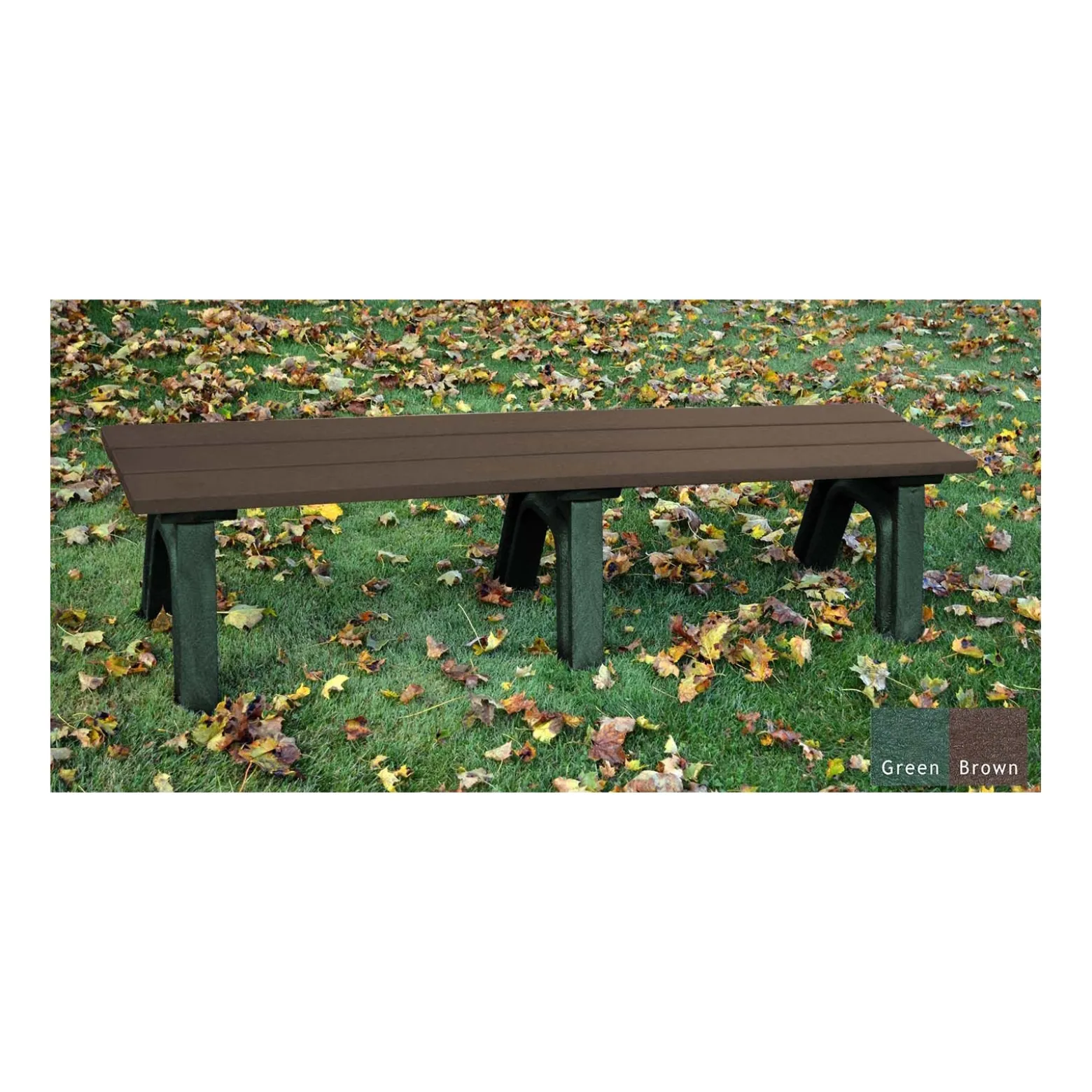 Recycled Plastic Economy Outdoor Bench - 6 Ft