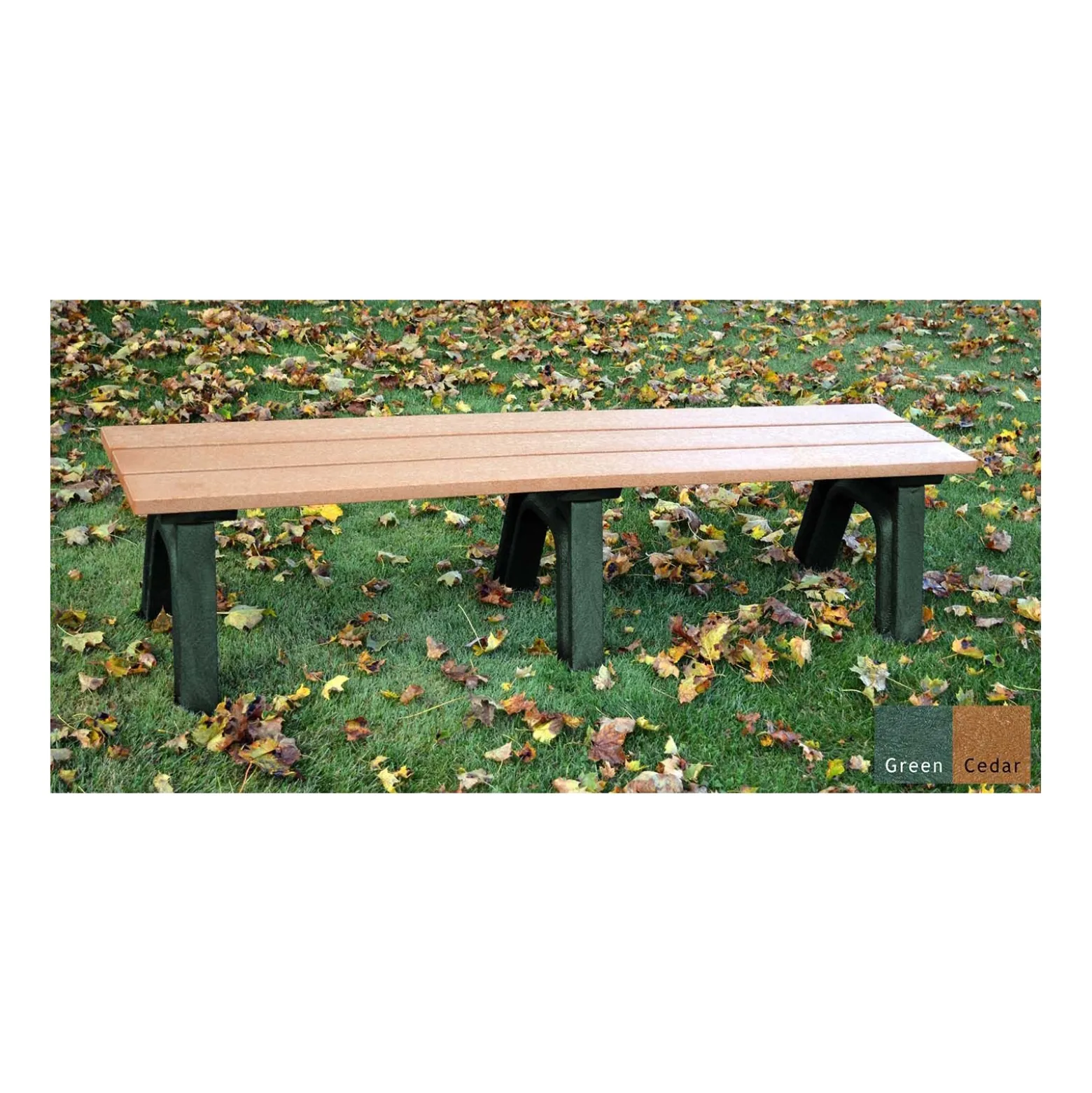 Recycled Plastic Economy Outdoor Bench - 6 Ft