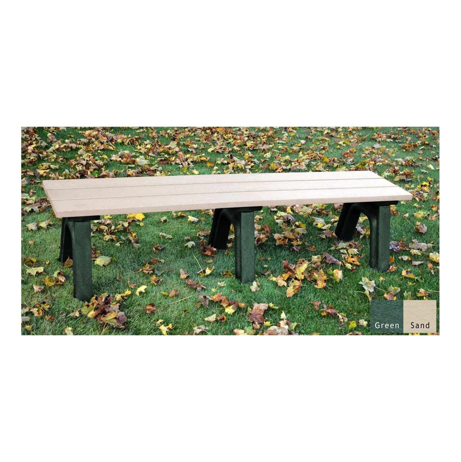 Recycled Plastic Economy Outdoor Bench - 6 Ft