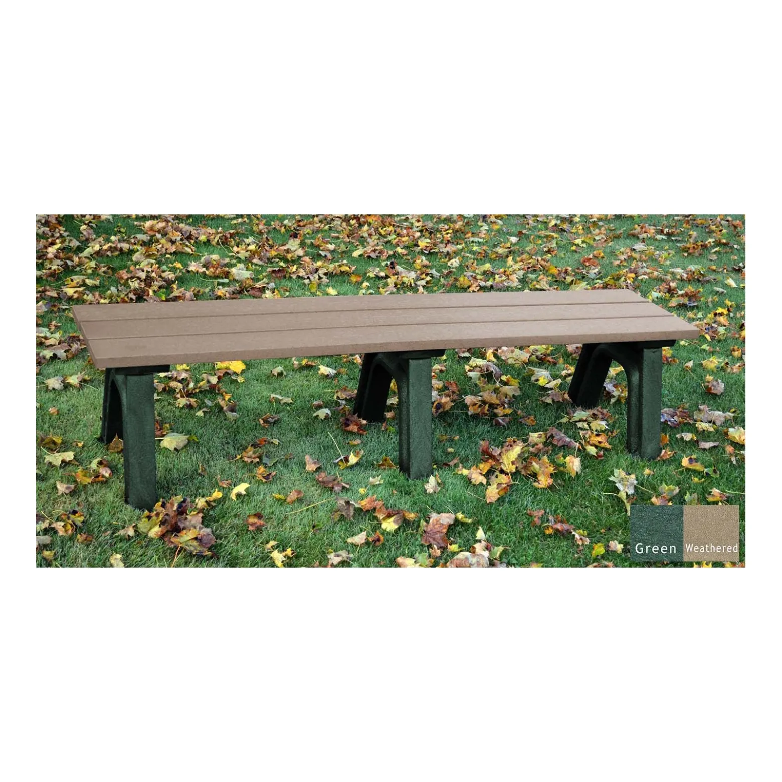Recycled Plastic Economy Outdoor Bench - 6 Ft