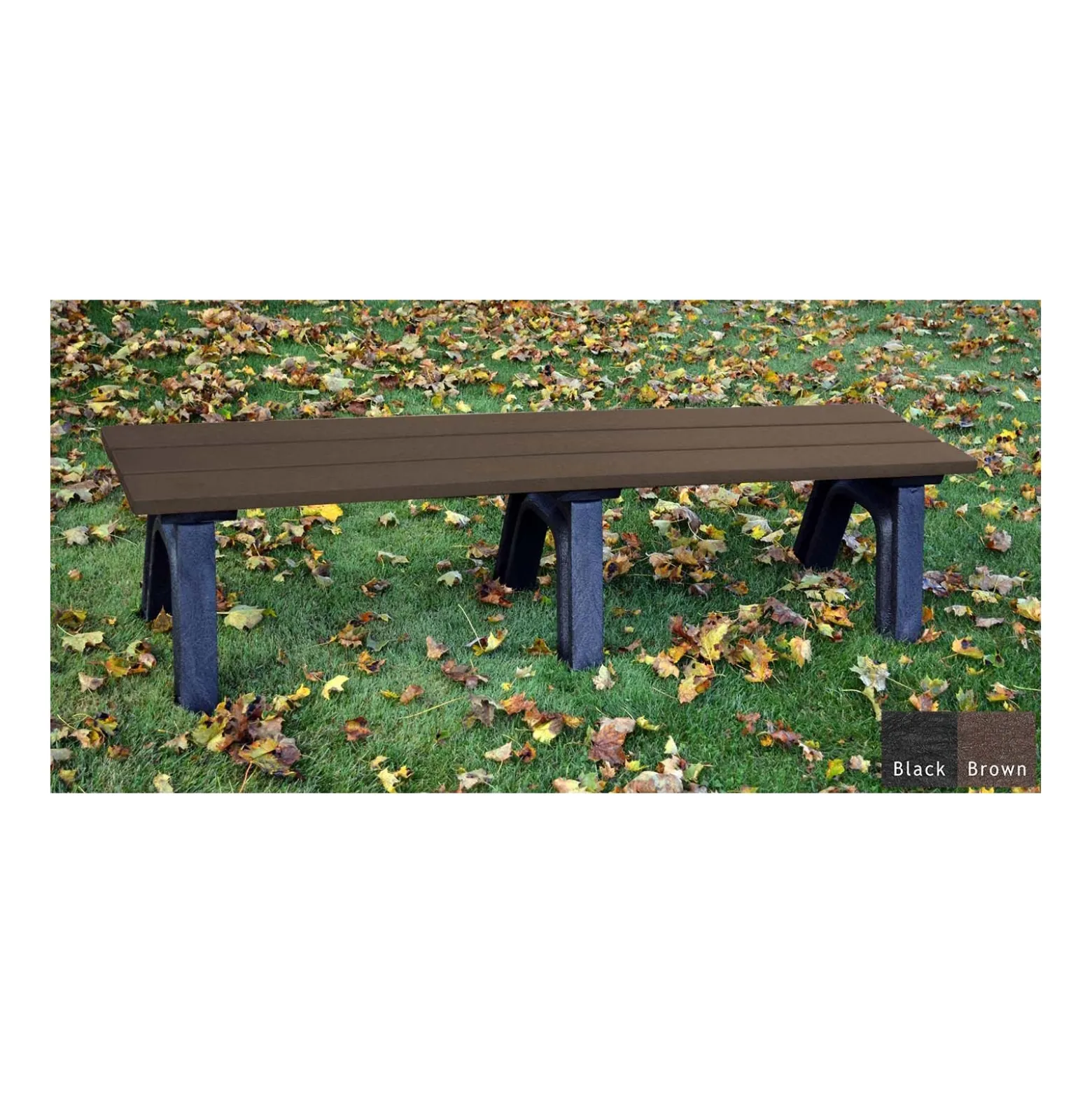 Recycled Plastic Economy Outdoor Bench - 6 Ft