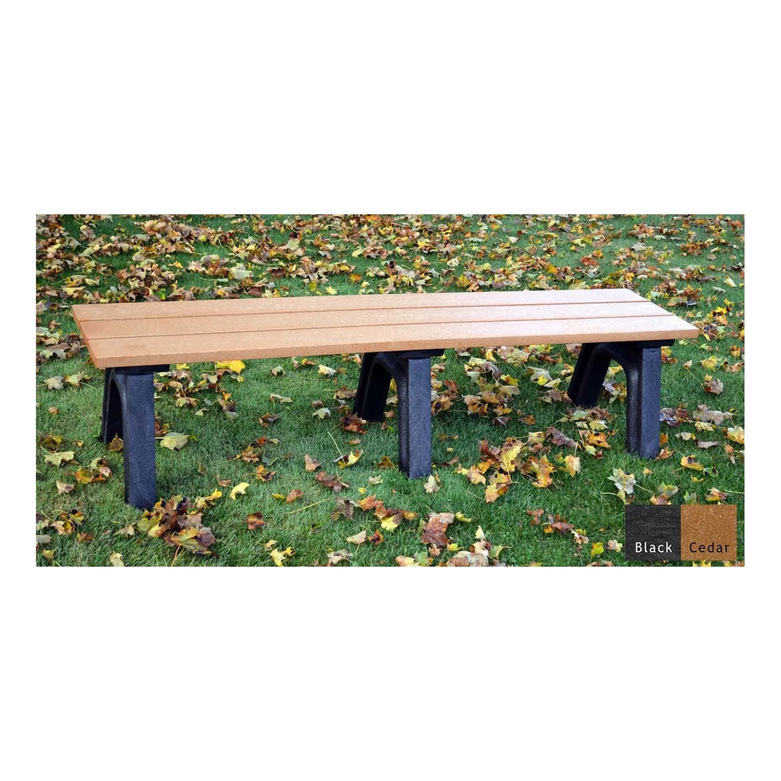 Recycled Plastic Economy Outdoor Bench - 6 Ft