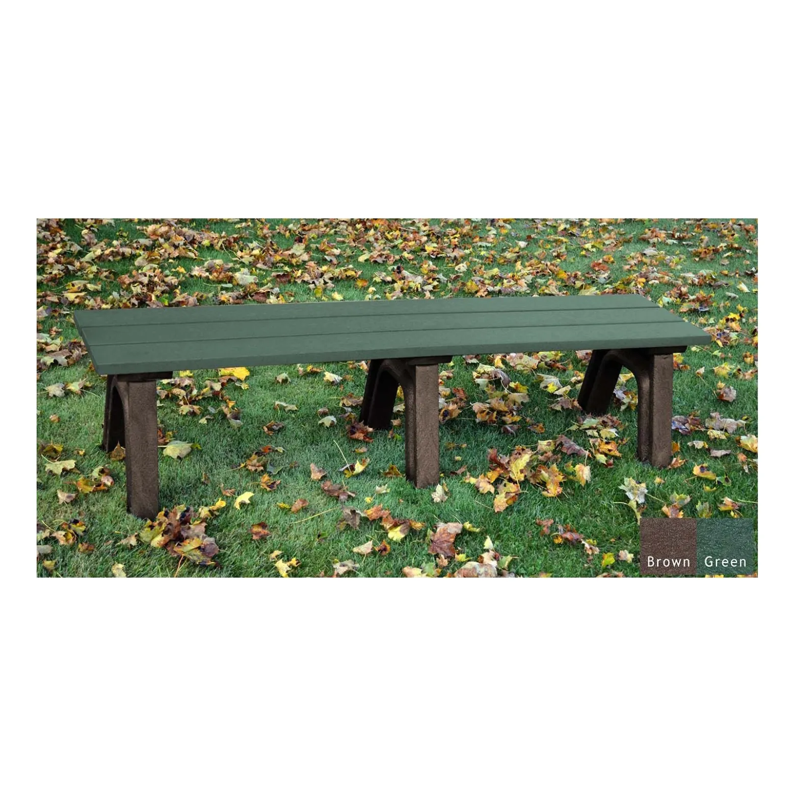 Recycled Plastic Economy Outdoor Bench - 6 Ft