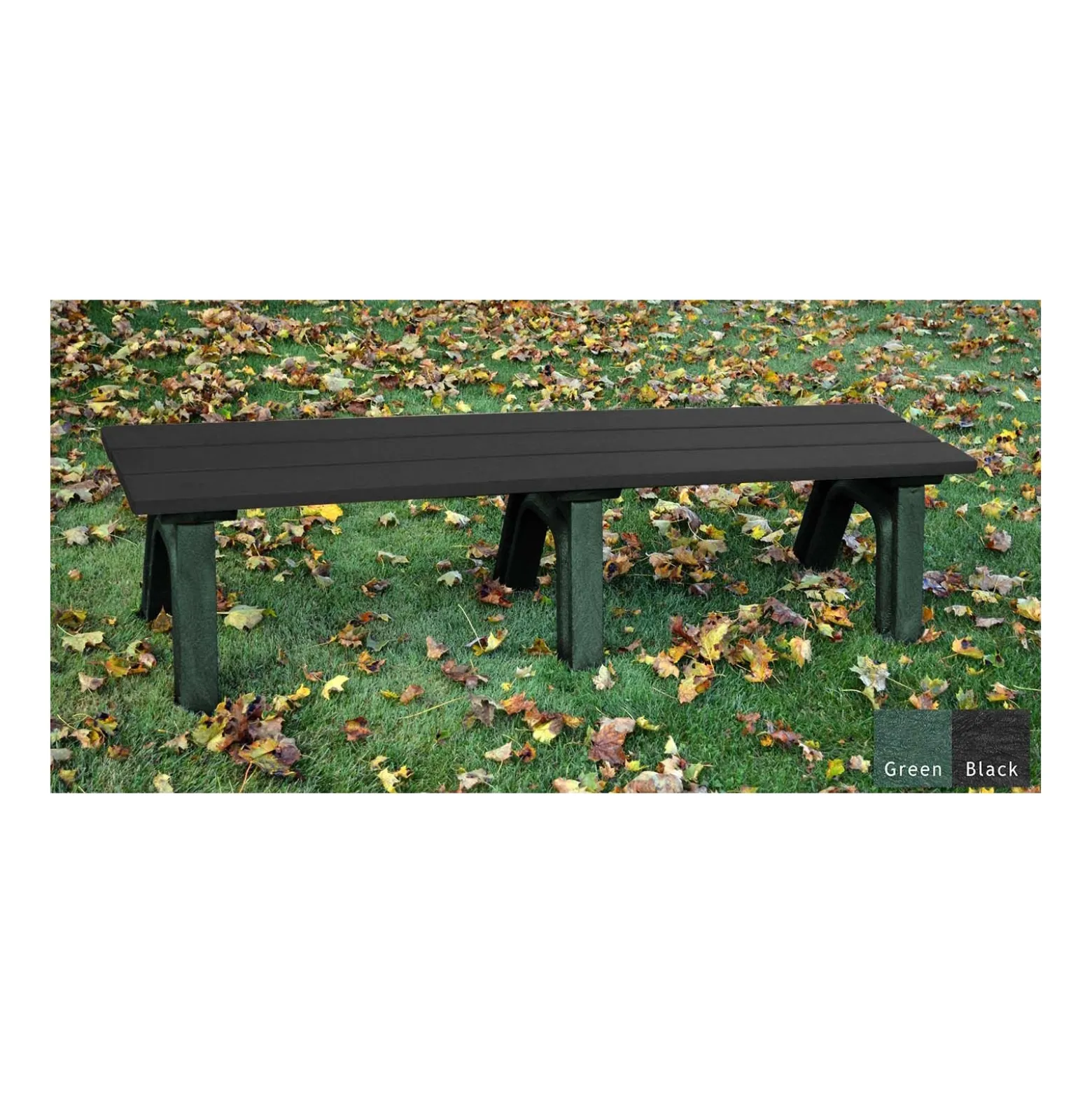 Recycled Plastic Economy Outdoor Bench - 6 Ft