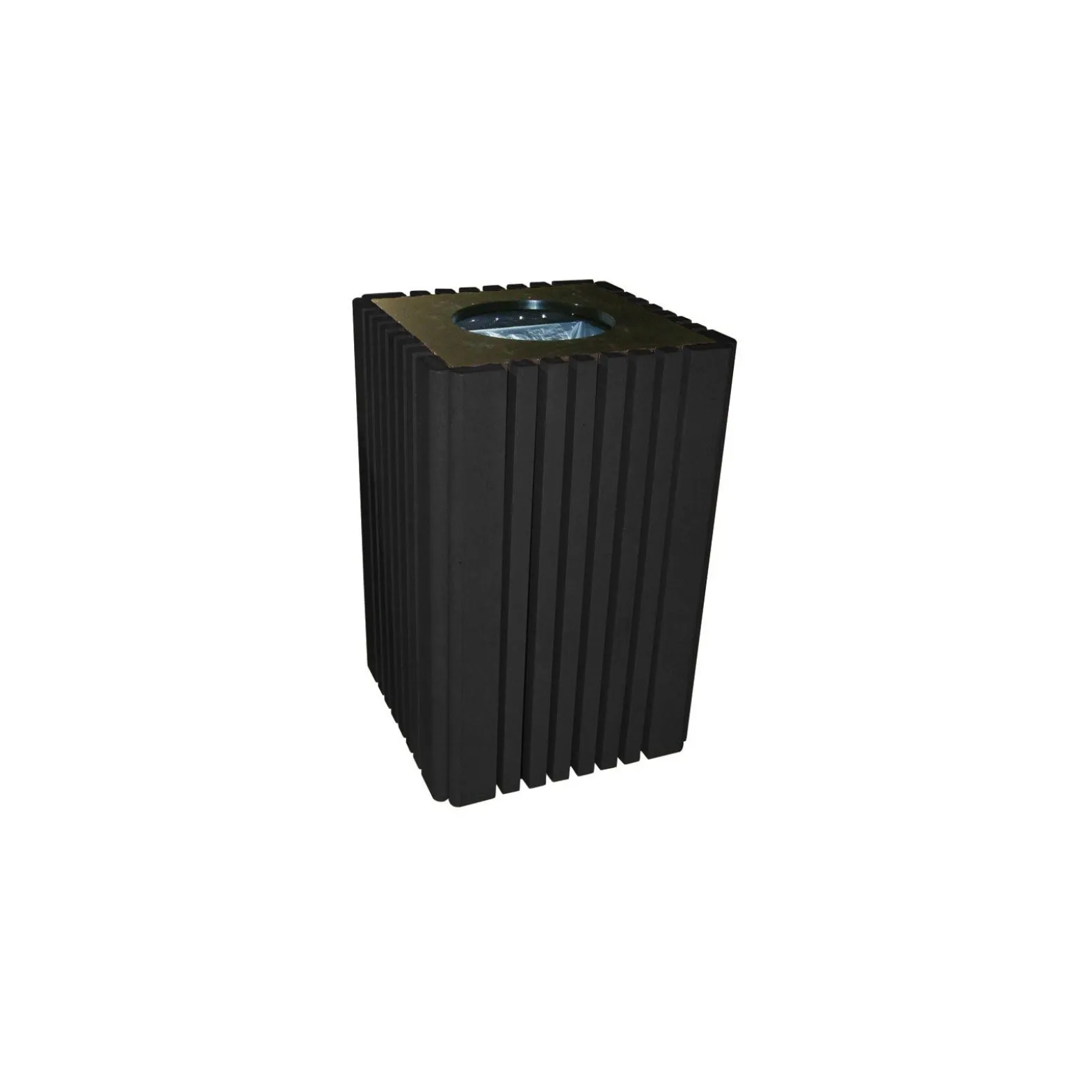 Recycled Plastic Outdoor Trash Receptacle- 40 Gallon Capacity
