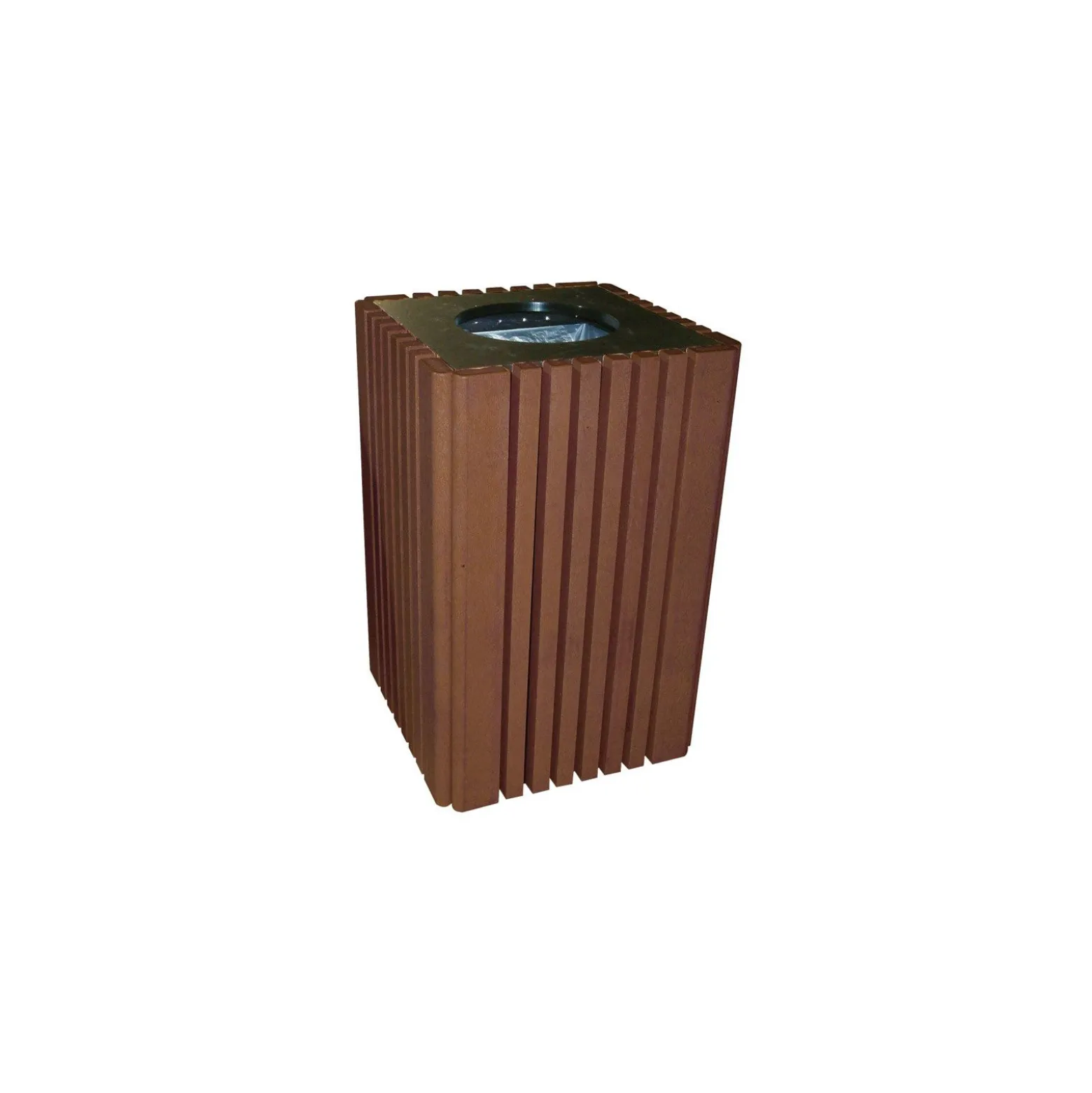 Recycled Plastic Outdoor Trash Receptacle- 40 Gallon Capacity