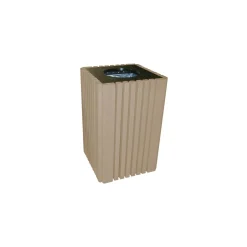 Recycled Plastic Outdoor Trash Receptacle- 40 Gallon Capacity