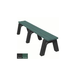 Recycled Plastic Outdoor Flat Economy Bench 6'