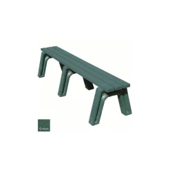 Recycled Plastic Outdoor Flat Economy Bench 6'
