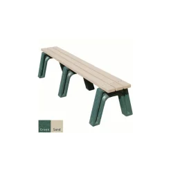 Recycled Plastic Outdoor Flat Economy Bench 6'