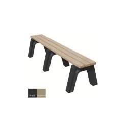 Recycled Plastic Outdoor Flat Economy Bench 6'