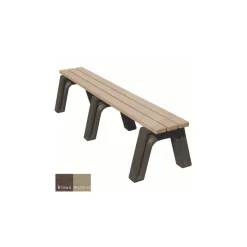 Recycled Plastic Outdoor Flat Economy Bench 6'