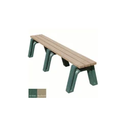 Recycled Plastic Outdoor Flat Economy Bench 6'