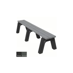 Recycled Plastic Outdoor Flat Economy Bench 6'