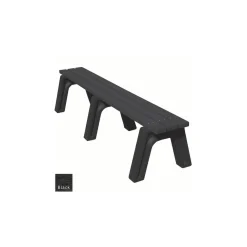 Recycled Plastic Outdoor Flat Economy Bench 6'