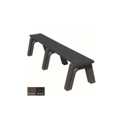 Recycled Plastic Outdoor Flat Economy Bench 6'