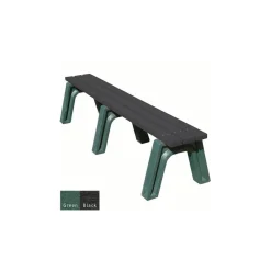 Recycled Plastic Outdoor Flat Economy Bench 6'