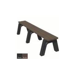 Recycled Plastic Outdoor Flat Economy Bench 6'
