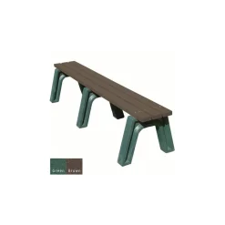 Recycled Plastic Outdoor Flat Economy Bench 6'