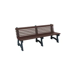 Recycled Plastic Outdoor Bench with Back - 72