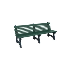 Recycled Plastic Outdoor Bench with Back - 72