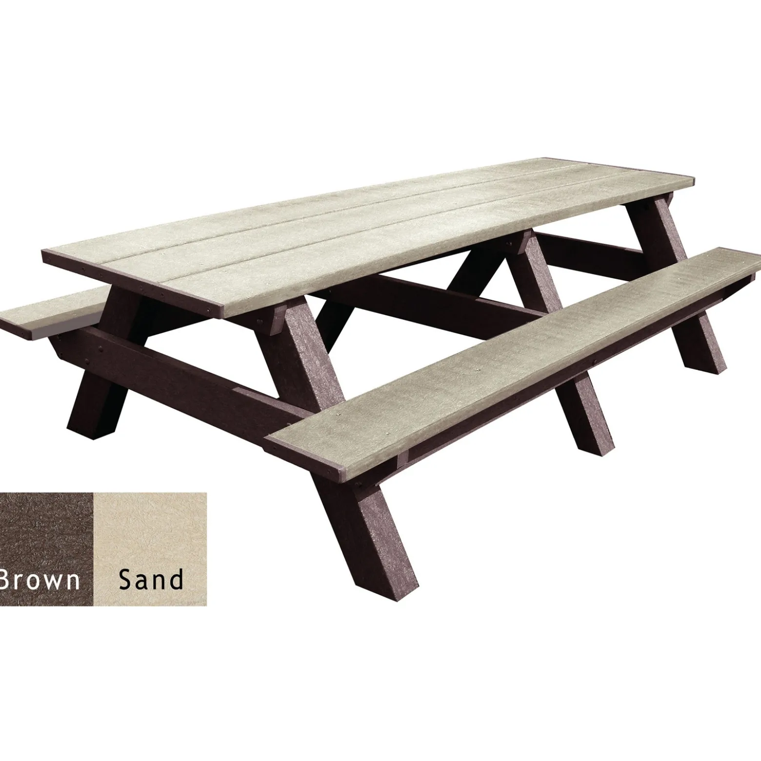 Recycled Plastic Standard Picnic Table 8'