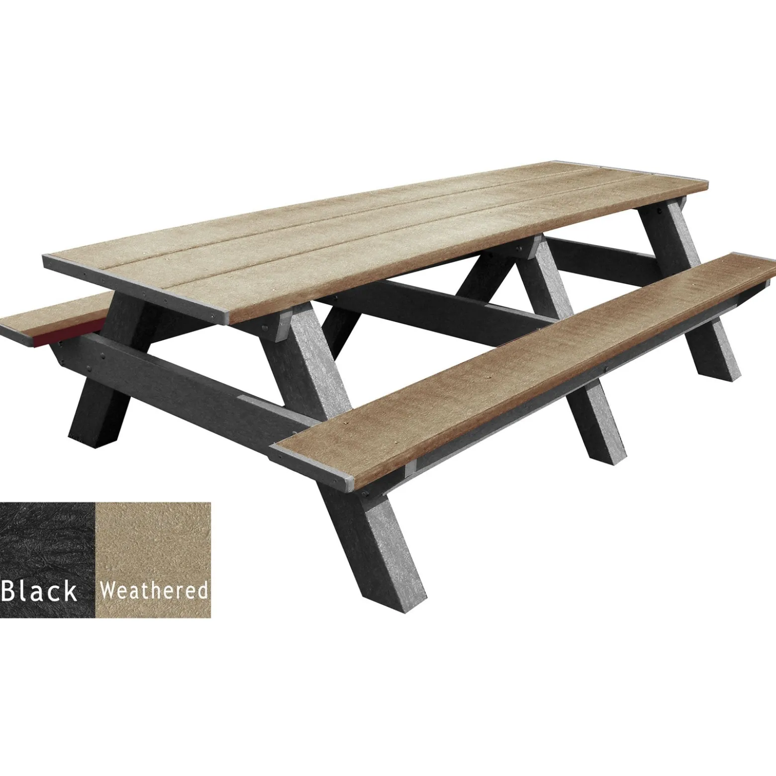 Recycled Plastic Standard Picnic Table 8'