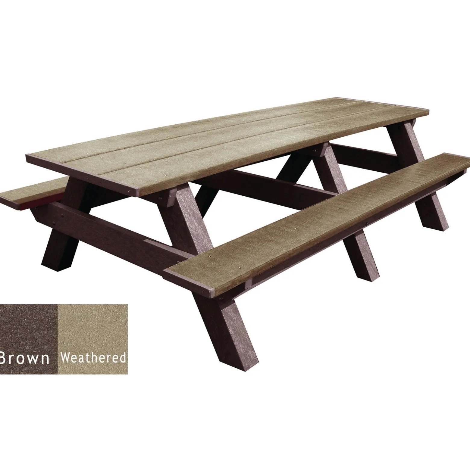 Recycled Plastic Standard Picnic Table 8'