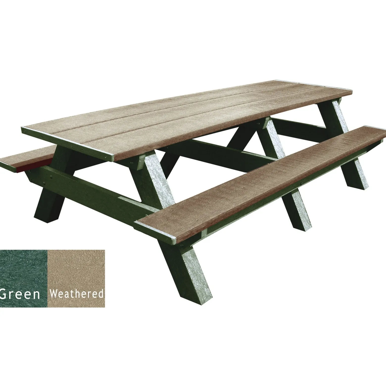 Recycled Plastic Standard Picnic Table 8'