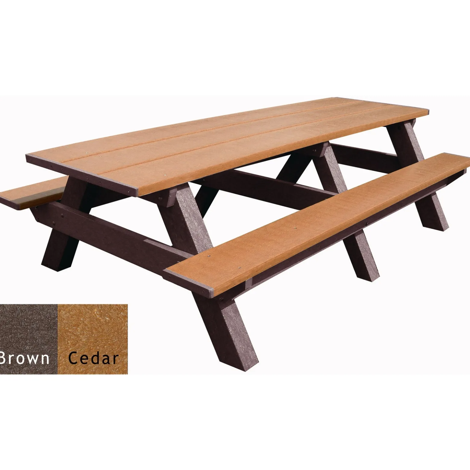 Recycled Plastic Standard Picnic Table 8'