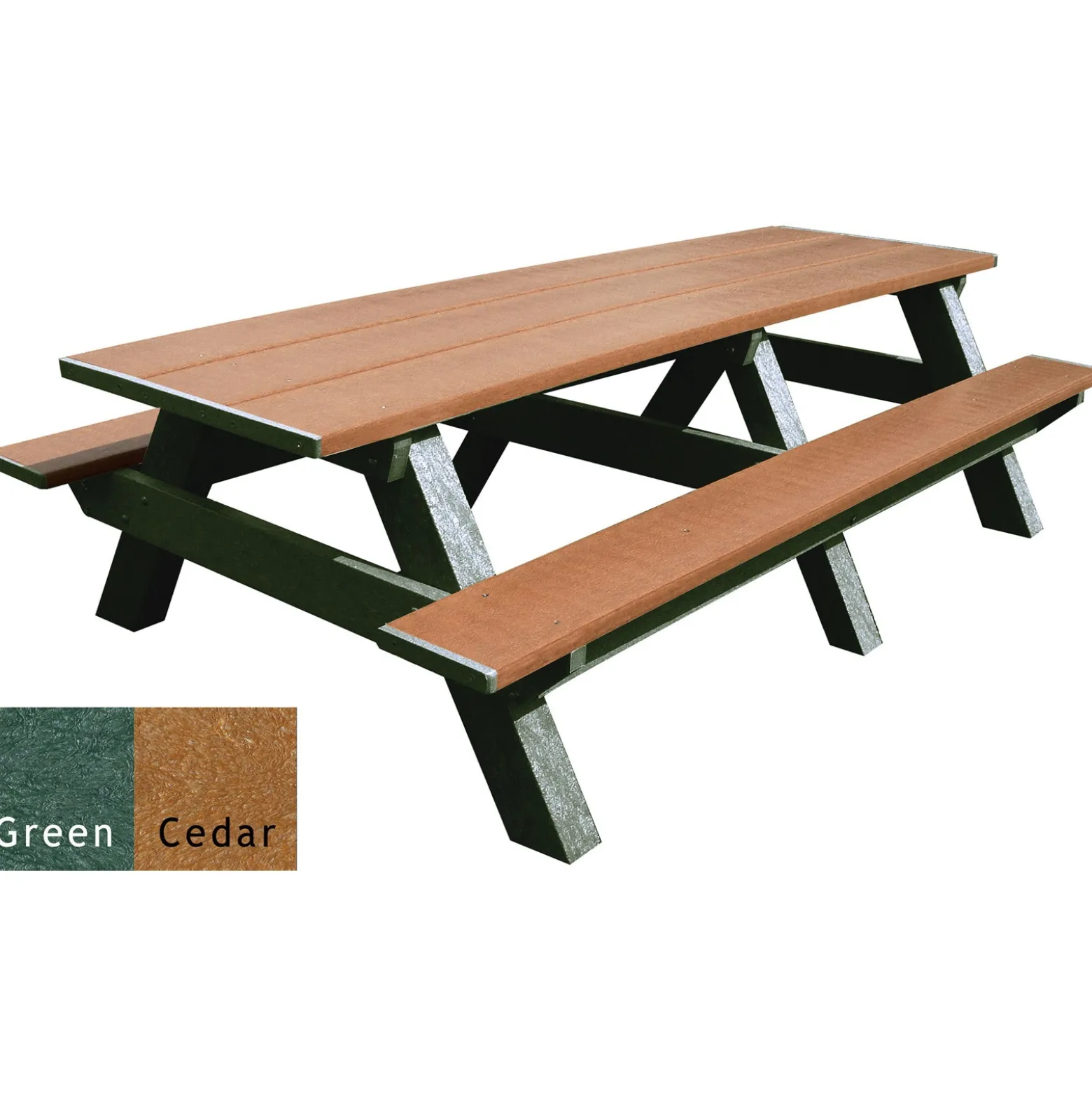 Recycled Plastic Standard Picnic Table 8'