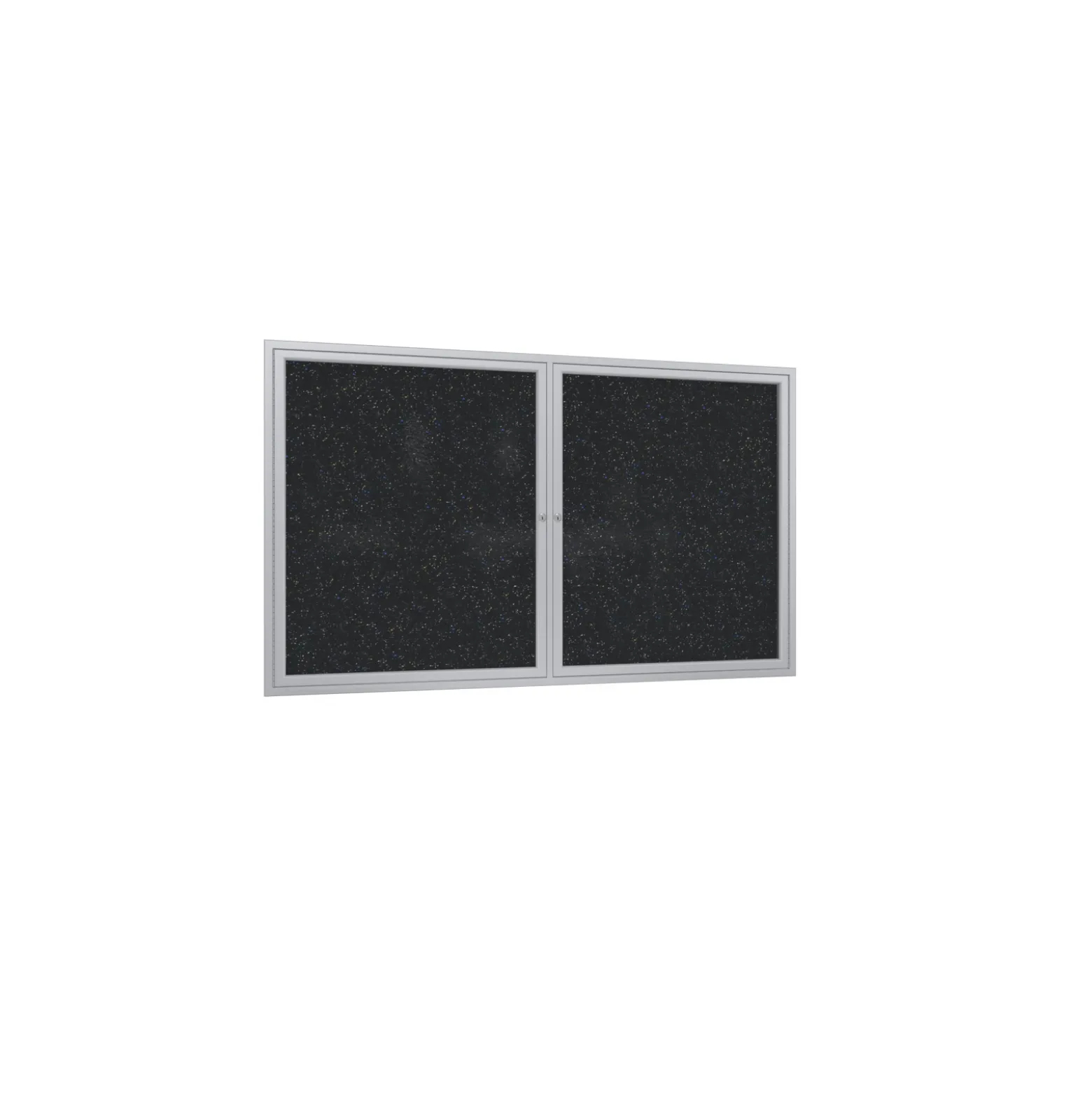 Recycled Rubber Enclosed Tack Boards 2 Door Enclosed Recycled Rubber Bulletin Board 4'W x 3'H