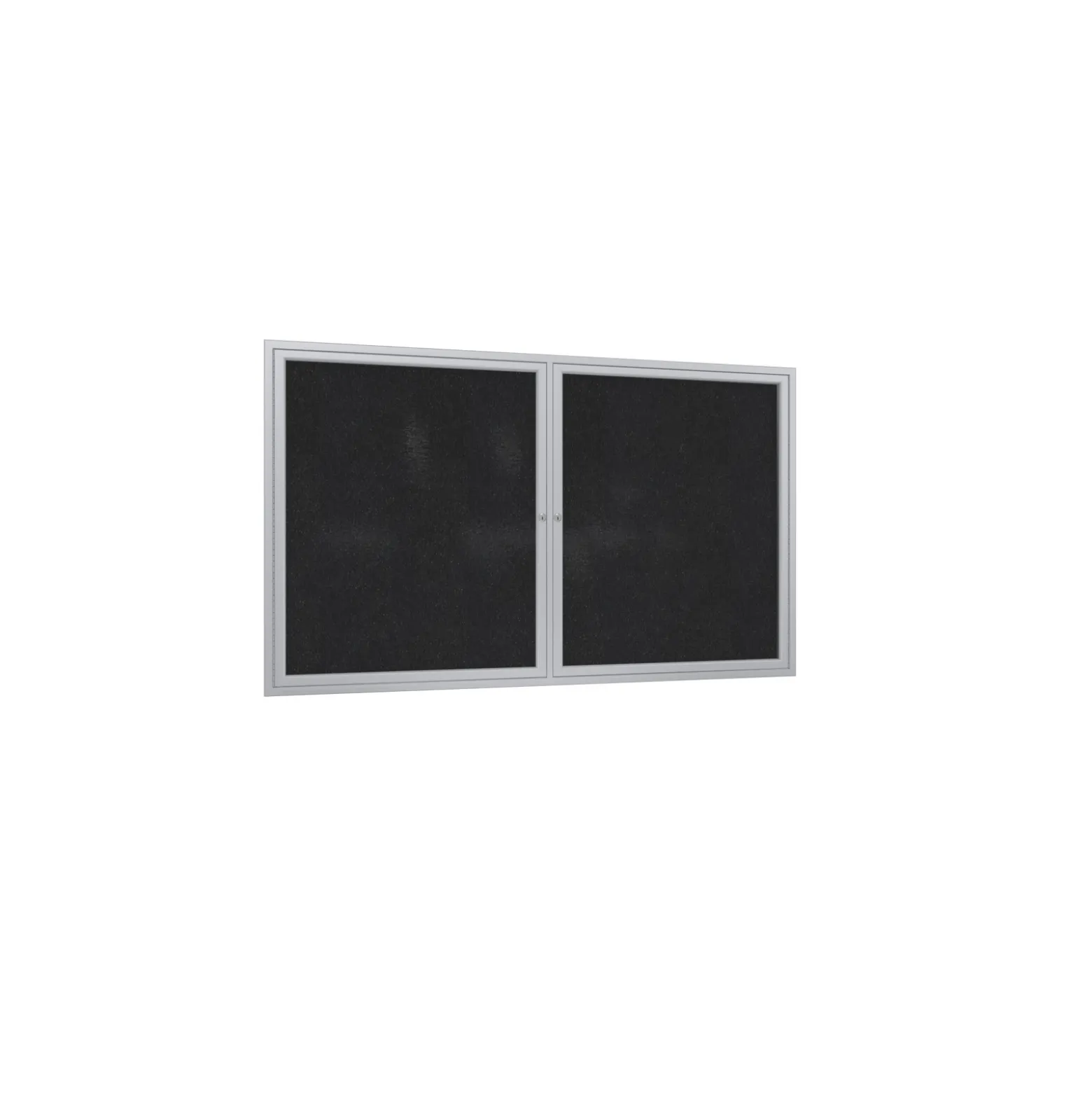 Recycled Rubber Enclosed Tack Boards 2 Door Enclosed Recycled Rubber Bulletin Board 4'W x 3'H