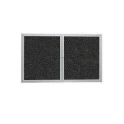 Recycled Rubber Enclosed Tack Boards 2 Door Enclosed Recycled Rubber Bulletin Board 4'W x 3'H
