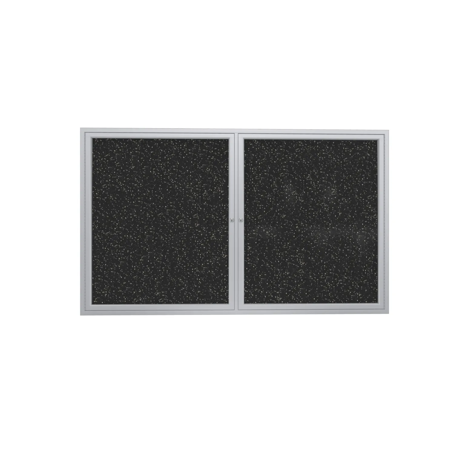 Recycled Rubber Enclosed Tack Boards 2 Door Enclosed Recycled Rubber Bulletin Board 4'W x 3'H