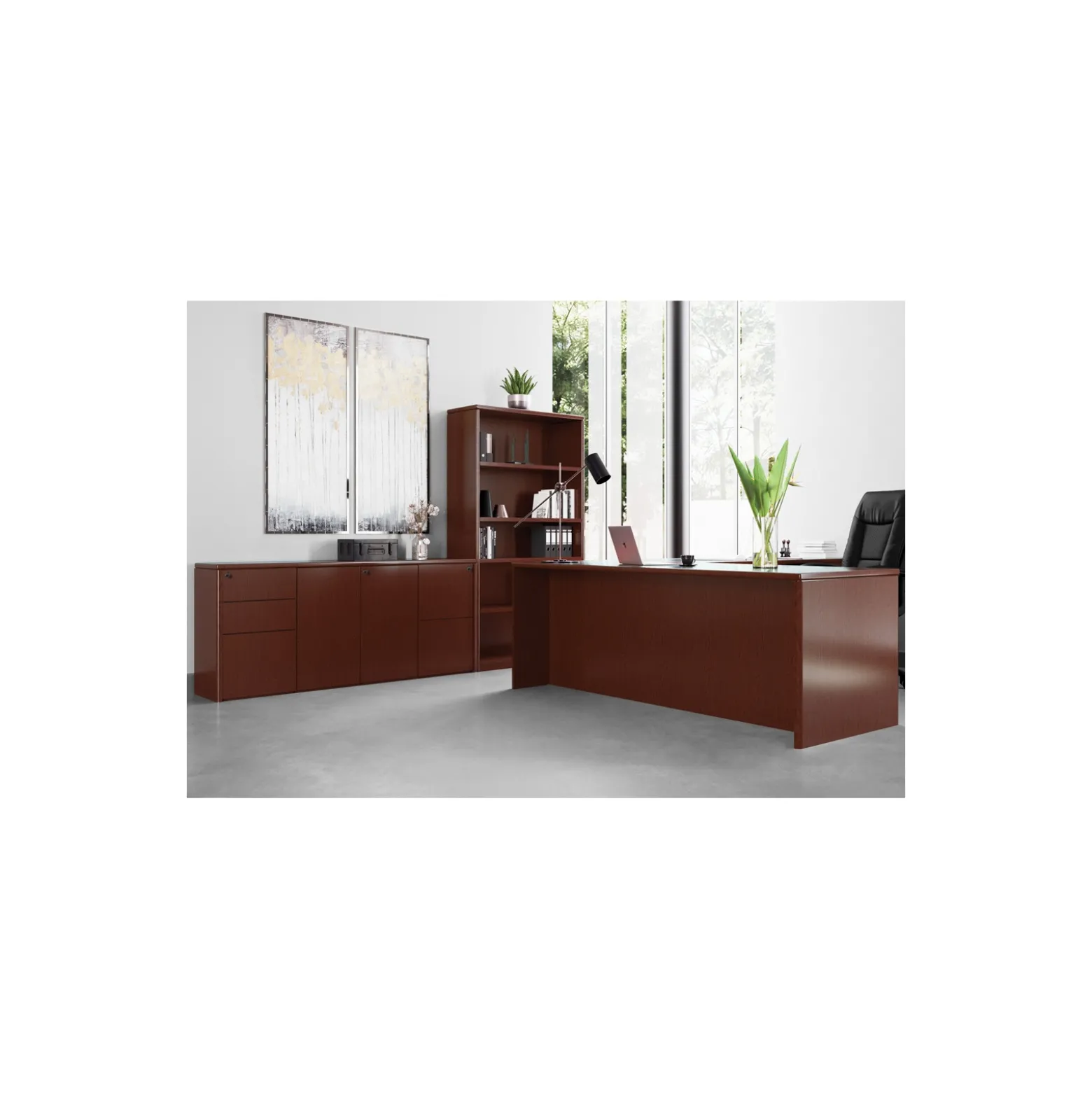 Reversible L-Desk Set
