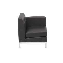 Right Facing Single Arm Faux Leather Chair for Sectional