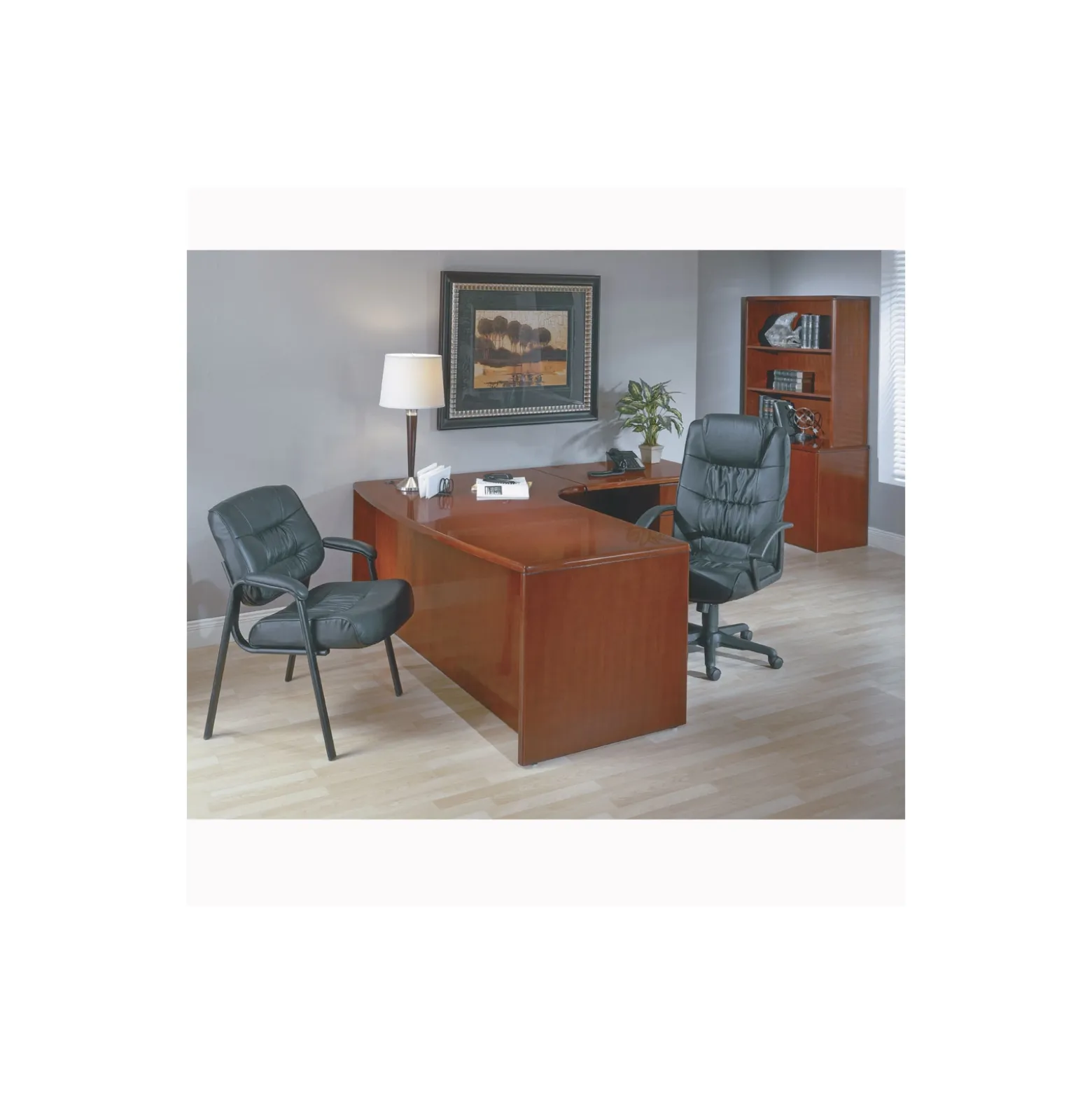 Right L-Shape Desk with Bow Front