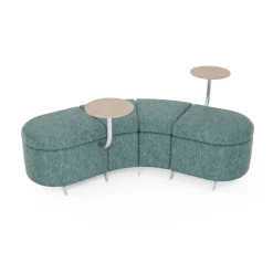 Ripple Modular Angled Bench with 2 Tables
