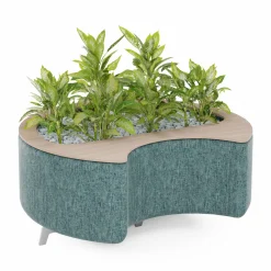 Ripple Modular Crescent Bench with Planter