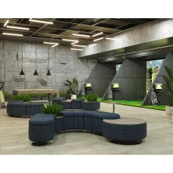 Ripple Modular Crescent Bench with Planter