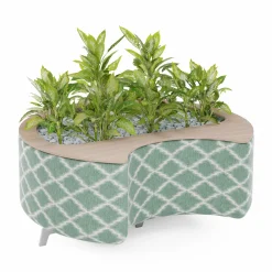 Ripple Modular Crescent Bench with Planter