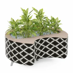 Ripple Modular Crescent Bench with Planter