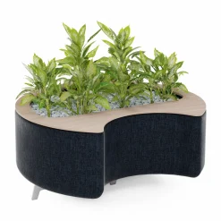 Ripple Modular Crescent Bench with Planter